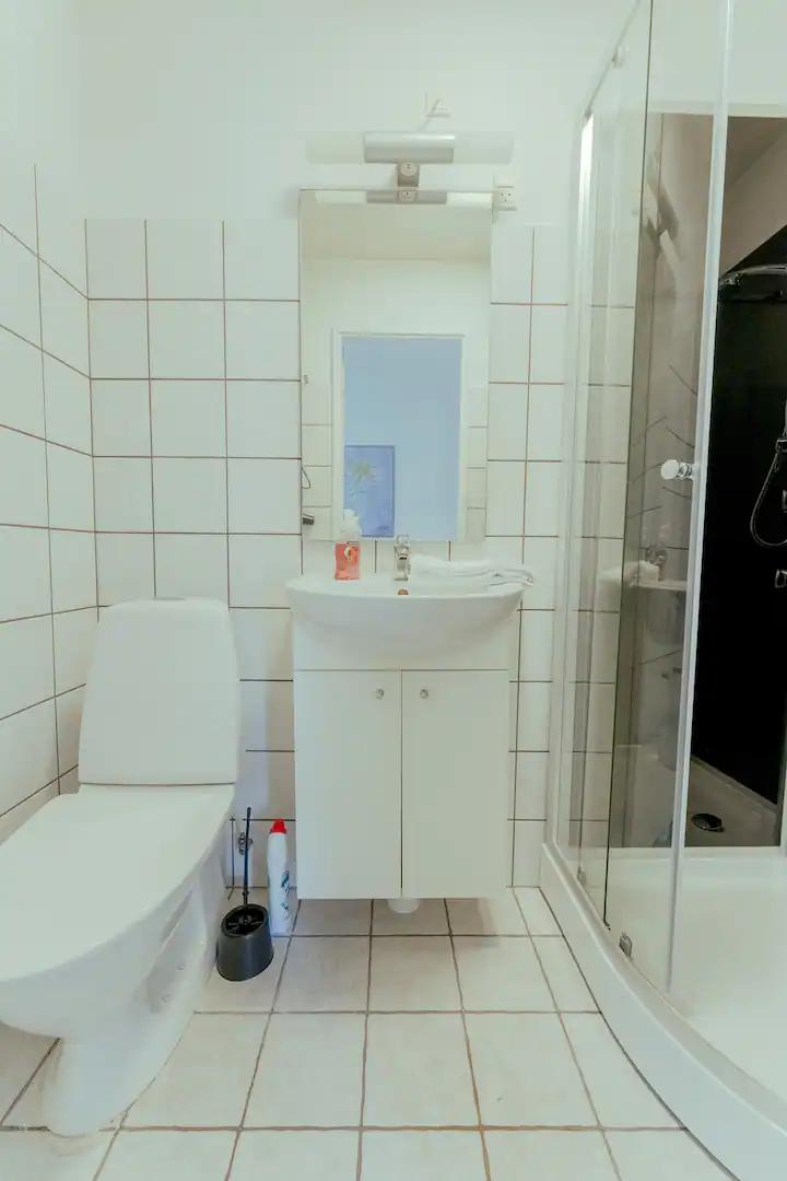 Møbelerað íbúð í miðbýnum til stutttíðarleigu