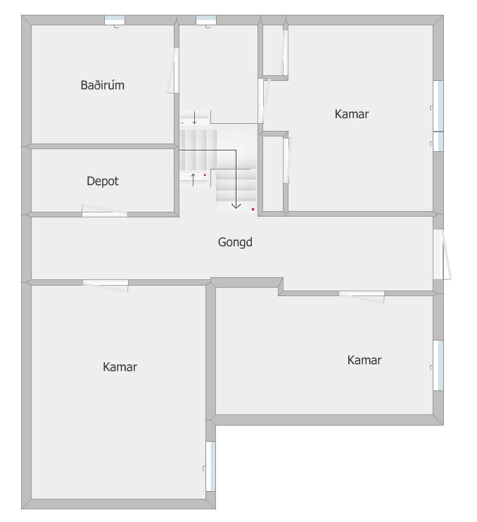 Hús í hugnaligari staðseting